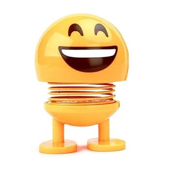 Car Dashboard Ornament Smiling Face Spring Doll