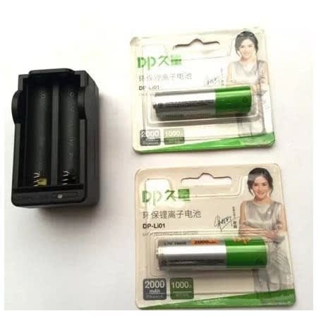 Rechargeable 3.7V - Battery + Charger