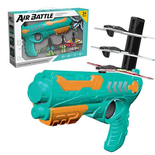 Toy Guns - Out Door Airplane Shooting Toys - Air Battle Continuous Launch Game For Kids