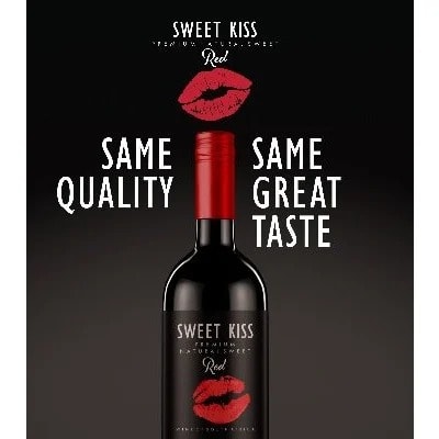 Sweet Kiss - Sweet Lips Natural Red Wine - 75cl X 1 Bottle - 13.5vol