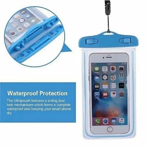 Universal Waterproof Mobile Cell Phone Dry Bag Pouch Case - Blue