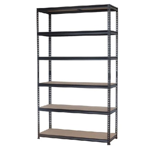6 Tier Metal Storage Rack 8x3ft - Grey