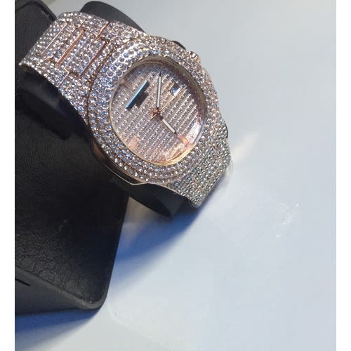 Iced Men's Bracelet Strap Wrist Watch