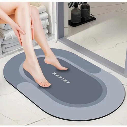 Absorbent Bathroom Door Mat - 23cmx 17cm