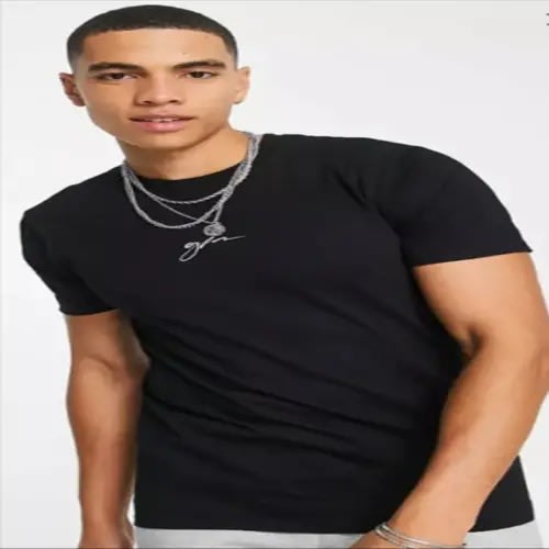 Reeve  Round Neck T-shirts - Black