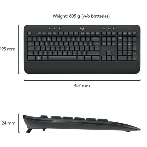 Mk545 Advance Wireless Keyboard + Mouse Combo
