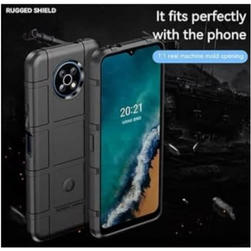 Rugged Shield Back Case For Nokia G50 - Black