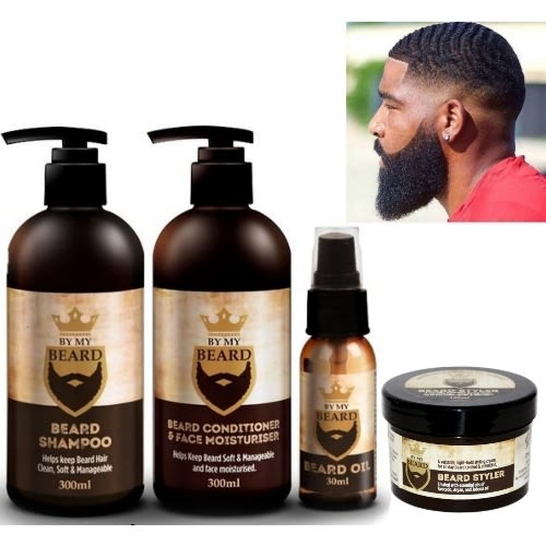 Instant Facial Rapid Beard Growth Oil - 30ml+Shampoo - 300ml+Conditioner - 300ml & Styler - 150ml