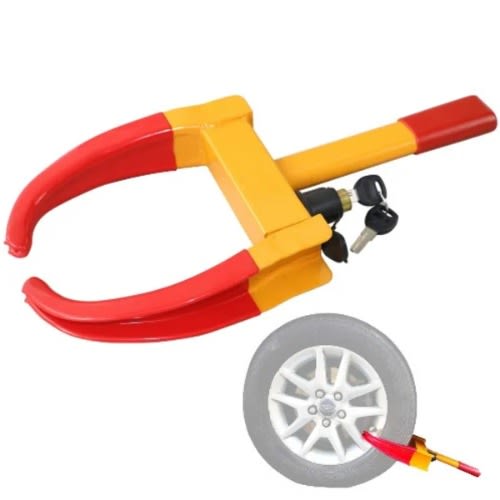 Security Wheel Clamp Lock - Anti Theft Tire Lock Claw Boot For Trailers Boats Atv's Motorc