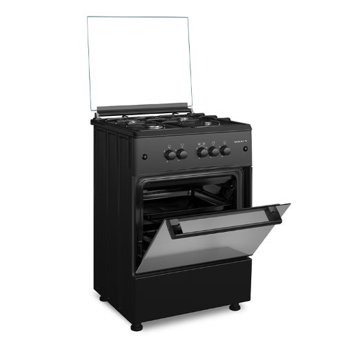 4 Burner Gas Cooker - Basic Black