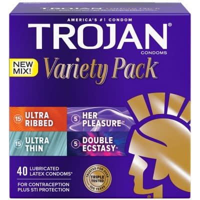 Lubricated Latex Variety Condom Pack 40 Cnt