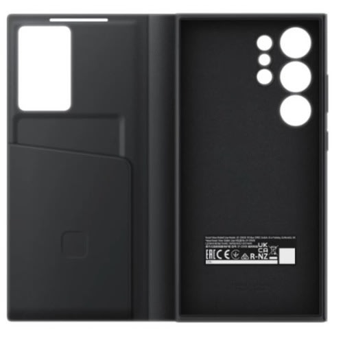 Smart View Wallet Case For Samsung Galaxy S24 Ultra -Black