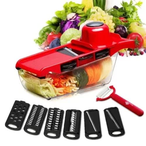6-in-1 Mandoline Slicer And Vegetable Cutter With Steel Blade