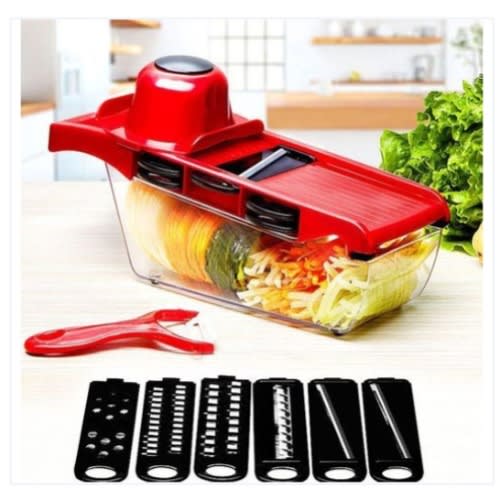 10 In 1 Fruits Vegetable Chopper Slicer Grater Cutter - Red