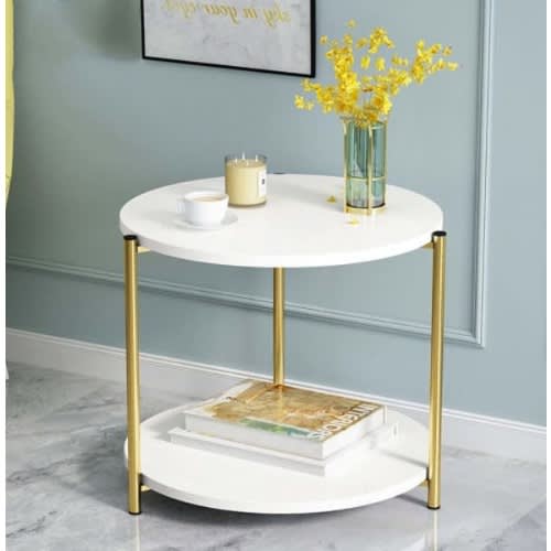 Modern Design Round Coffee Table Or Side Stool For Rooms -white