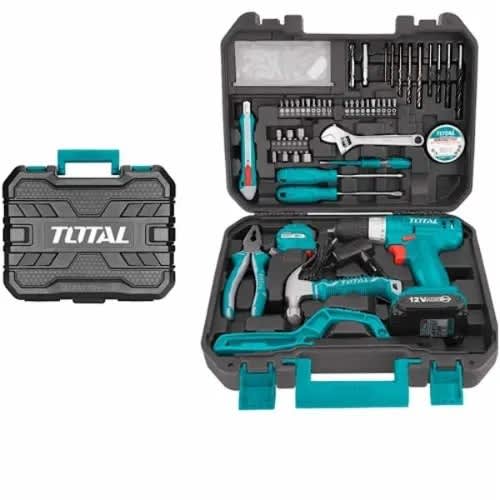 Screwdriver Tools Set With 12V Cordless Drilling Machine - 128pcs