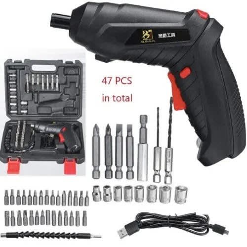 Electric Cordless Screwdriver Drilling Machine - 47 Pieces