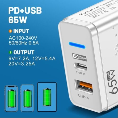 Adaptive Charging For Android& Iphones - 65W