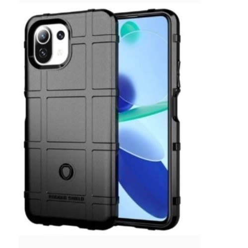 Rugged Shield Back Case For Xiaomi Mi 11 Lite- Black
