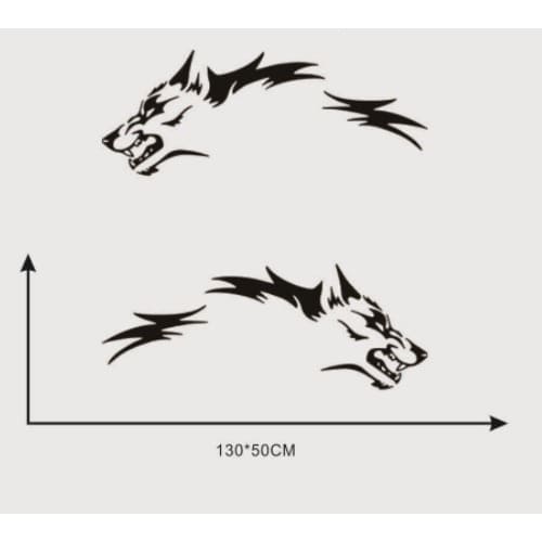 Running Wolf Sticker Buy Black Running Wolf Car Sticker- A Pair in Nigeria