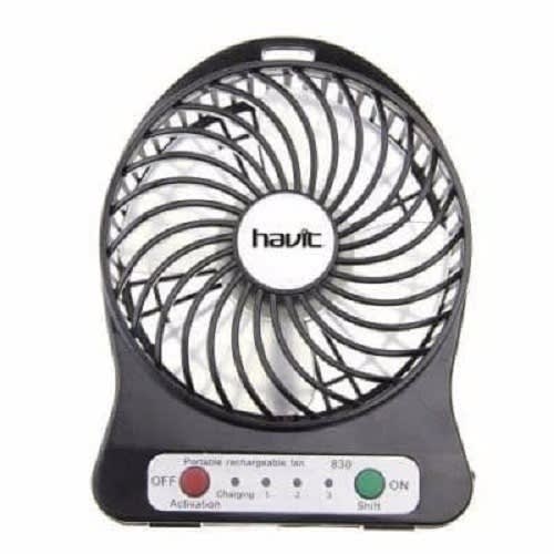 Portable Rechargeable Led Light Fan - Air Cooler Mini Desk Usb Battery