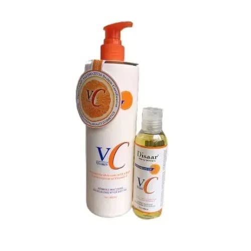 Vitamin C Whitening And Moisturizing Lotion -480ml And Vitamin C Oil- 100ml