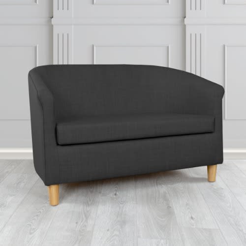 Double Fabric Seaters Sofa Tub - Black Armchair/ Bucket Chair