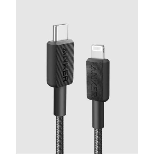 Anker 322 USB-C To Lightning Cable 6FT Braided | Black