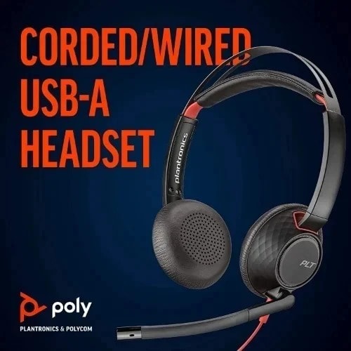 Blackwire 5220 USB-A Headset With Boom Mic