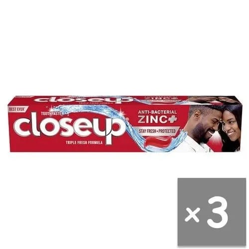 Closeup Antibacterial Zinc Triple Fresh Toothpaste - 130g X 3