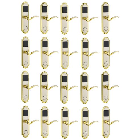 Door Lock With RFID Card Access Control - Golden Edge - 20 Sets