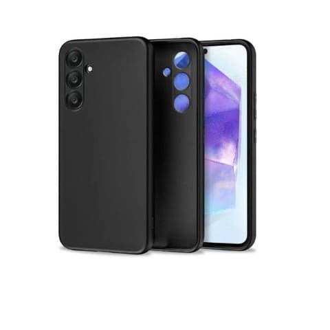 Galaxy A55 Silicone Back Case And Full Screen Protector