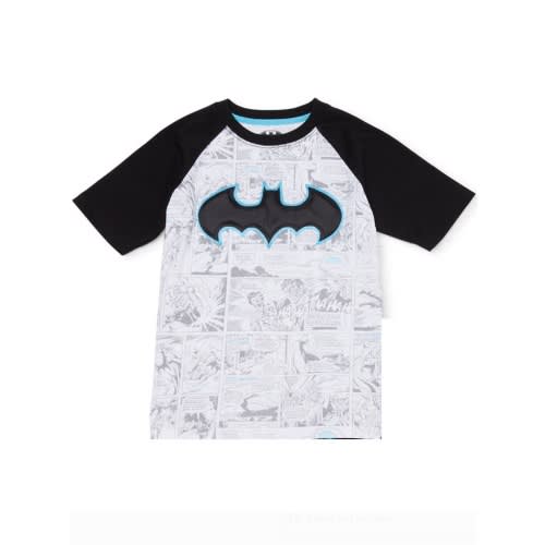 Batman Raglan Short Sleeve Boys Comic Print T-shirt Top