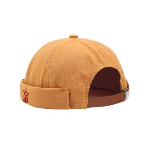 Unisex Adjustable Brimless Retro Hat - Brown