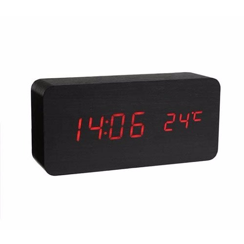 Digital Led Clock - Black