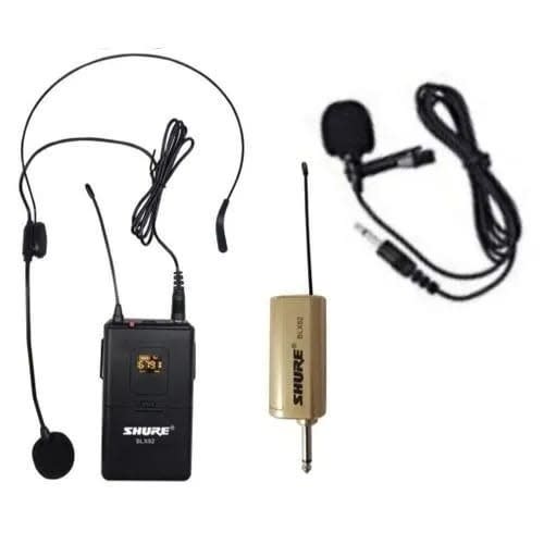 Shure Uhf Rechargeable Wireless Lapel/tie-clip Microphone System With Head Mic
