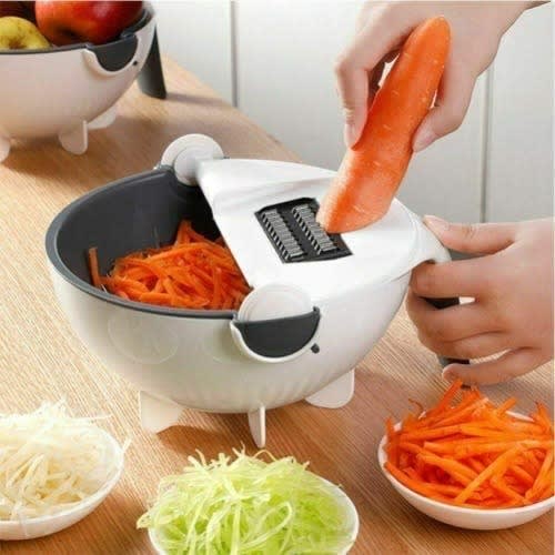Multifunction Magic Rotate Vegetable Cutter With Drain Basket