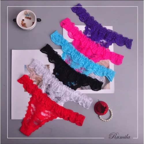 G-string Thong Ladies Underwear Pants -  Lace - 6pcs