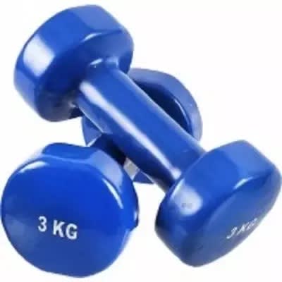 Fitness Vinyl Dumbbell - 3kg Each .