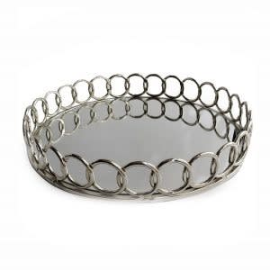 Round Link Mirrored Tray