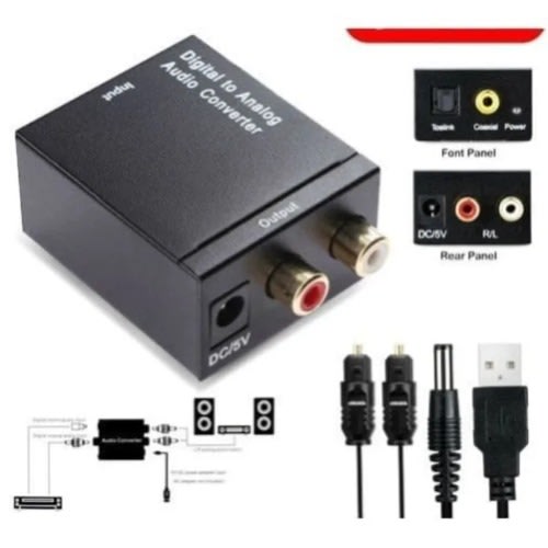 Digital To Analog Audio Converter With Optical Cable For Cinema Systems