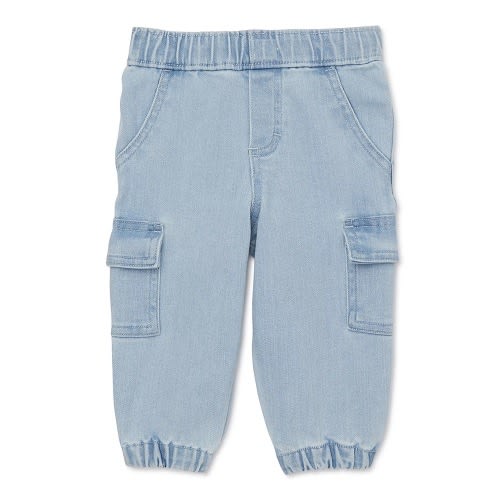 Baby Boys Woven Jeans Joggers - Light Blue