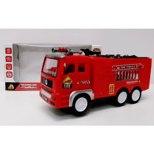 Electric Fire Truck Kids Toy - With Bright Flashing 4d Lights & Real Siren Sounds