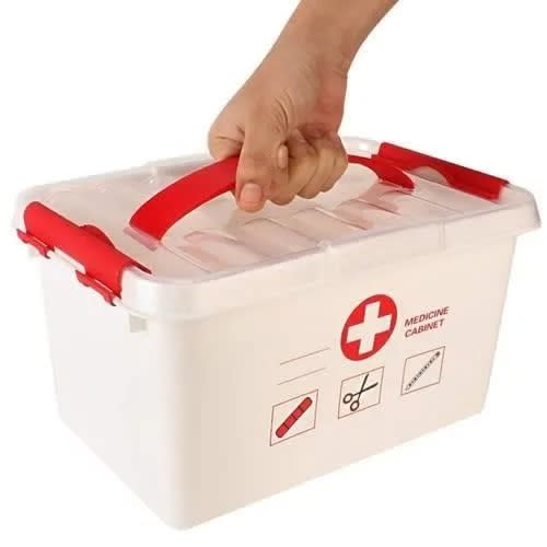 Empty Plastic First Aid Kit Box