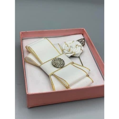 Bow Tie And Accessory - White