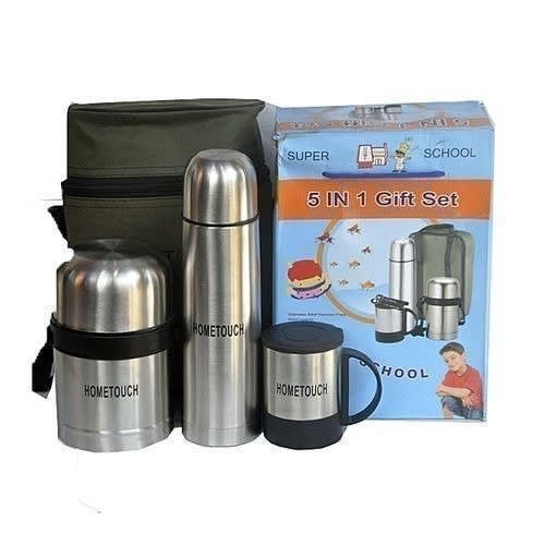 Home Touch Stainless Steel Food Flask Set - 5 In 1-