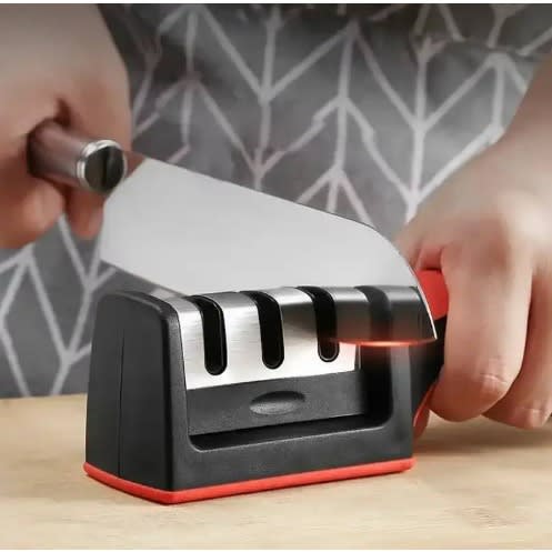 Kitchen 3-segment Knife Sharpener - Household Multi-functional - Hand-held - Three-purpose