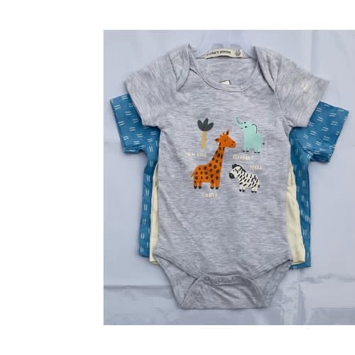 Baby Boys Bodysuit Short & Top Set - 3 Pieces