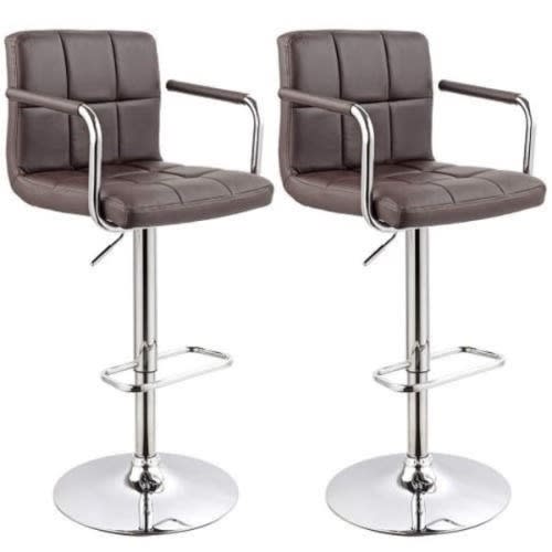 2 Sets Of High Class Barstools Brown