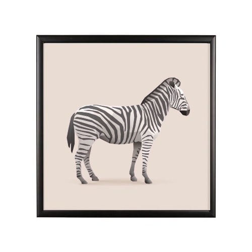 Wall Art Digital Print 30" By 30"-ready To Hang Plain Black Glass Frame 2082